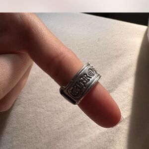 Chrome Hearts Engraved Silver Band